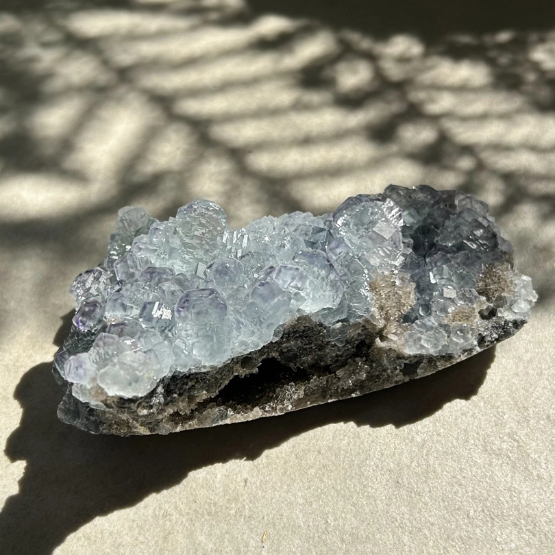 Calcedonio Nero con Fluorite Blu